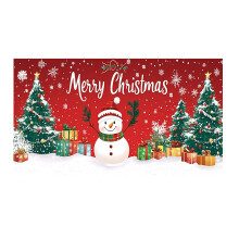 Christmas banner garage door decoration 400x180 cm