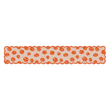 Halloween lace table runner orange 1 piece