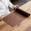Vintage leather table runner and placemats brown 3380 cm 1