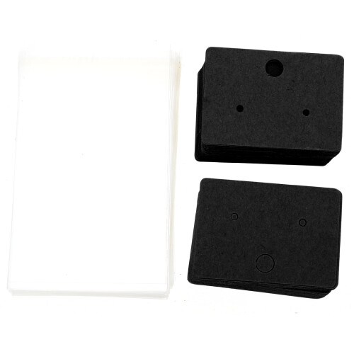 Haust rectangle earring holders cardboard cards with OPP