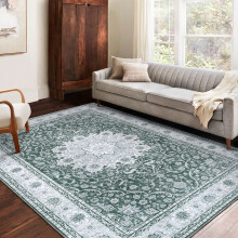 Haperlare Persian area rug gray floral print 4x6 ft