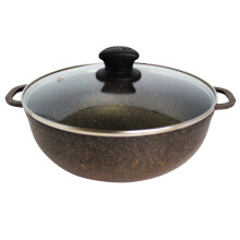 Imusa nonstick Dutch oven 7 quart bronze glass lid