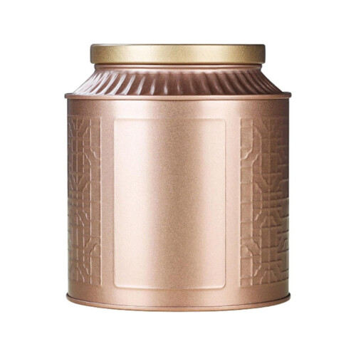 Round tea tin can 500g empty sealed container