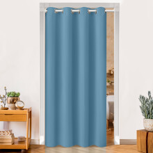 Cortina opaca azul con aislamiento térmico, 1 panel, 52" x