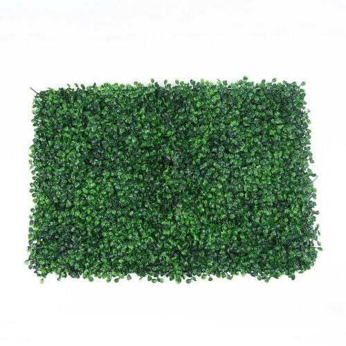 Decoración de pared cuadrada artificial verde de plástico (1 pieza)