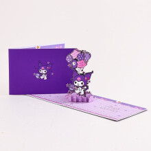 Carte d'anniversaire pop-up 3D Sanrio – Melody Kuromi