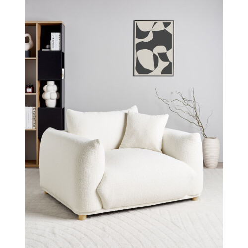 Beliani Armchair LUVOS Boucle Off-White 1