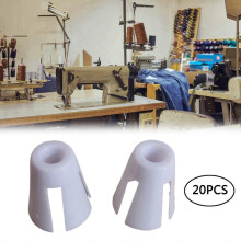 Lankarullan kartiopidike 20 kpl, valkoinen, muovi, yhteensopiva overlocker-ompelukoneiden kanssa, korkeus 38 mm, reikä 6 mm