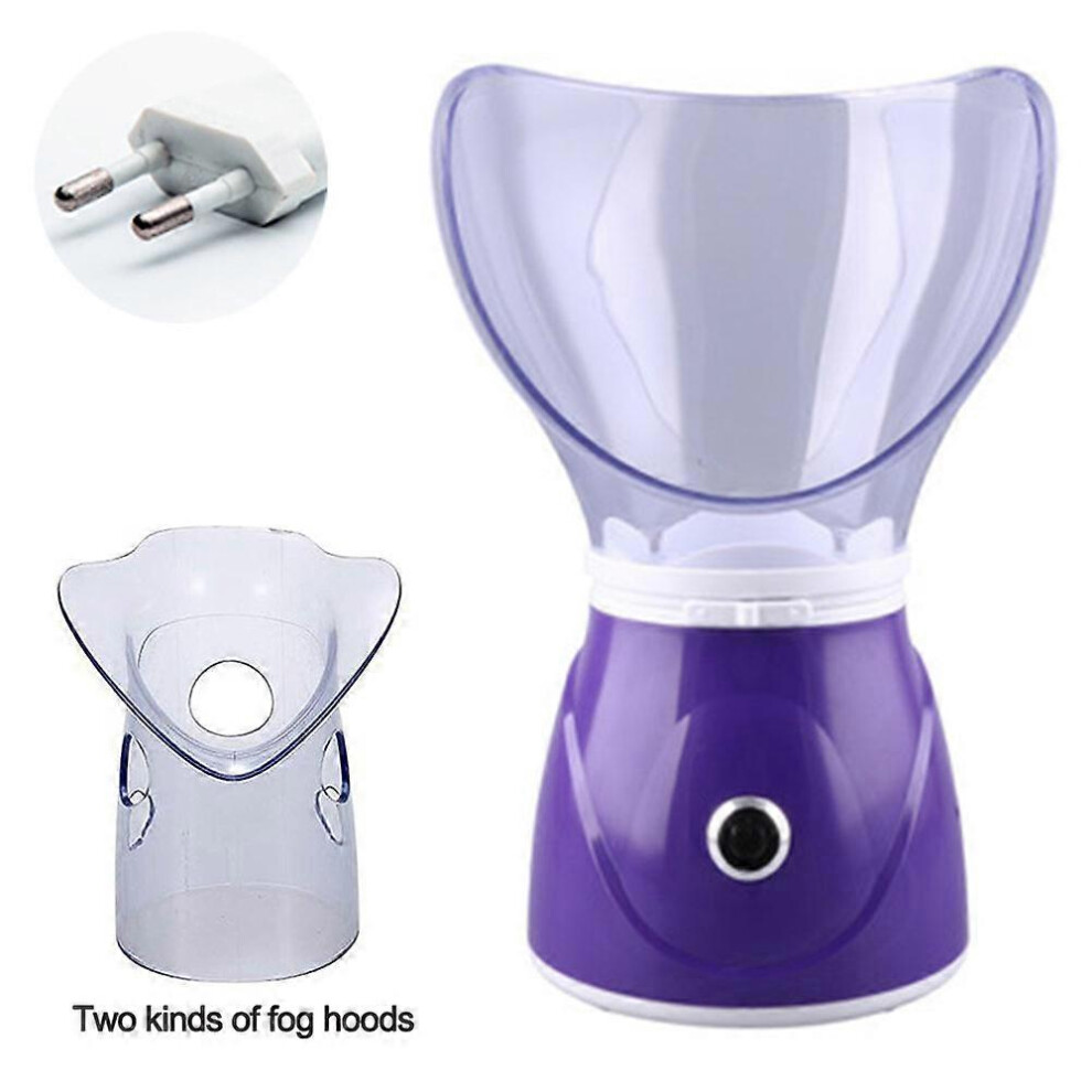 Pink Home Facial Steamer With Nose Inhalation Attachment, Humidifier Function For Sensitive Skin