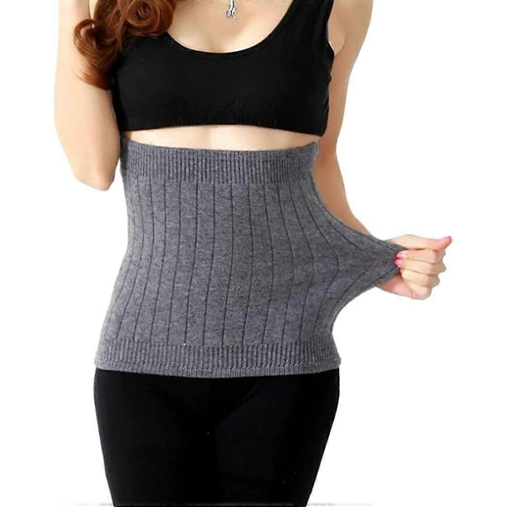 Unisex Cashmere Waist Abdominal Protector Double-layer Wool Spandex Blend Relieves Back Pain Period Cramps Winter Warm