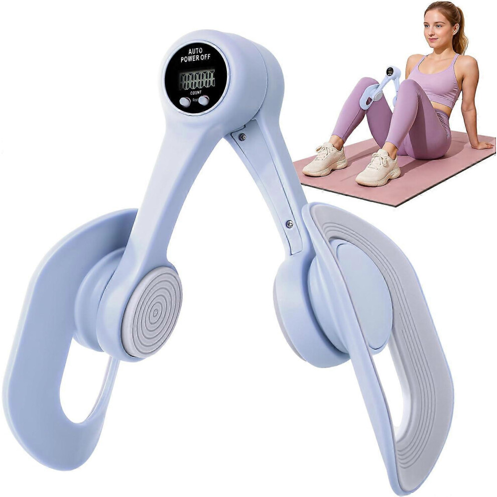 Thigh Trainer Pelvic Floor Strengthening Device with Display Counter for Women 360 Rotation Kegel Exerciser for Leg Hip Glute Workout