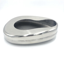 Stainless Steel Bedpan Corrosion Resistant Large Capacity Ergonomic Portable for Adults Elderly Home Hospital Care Use