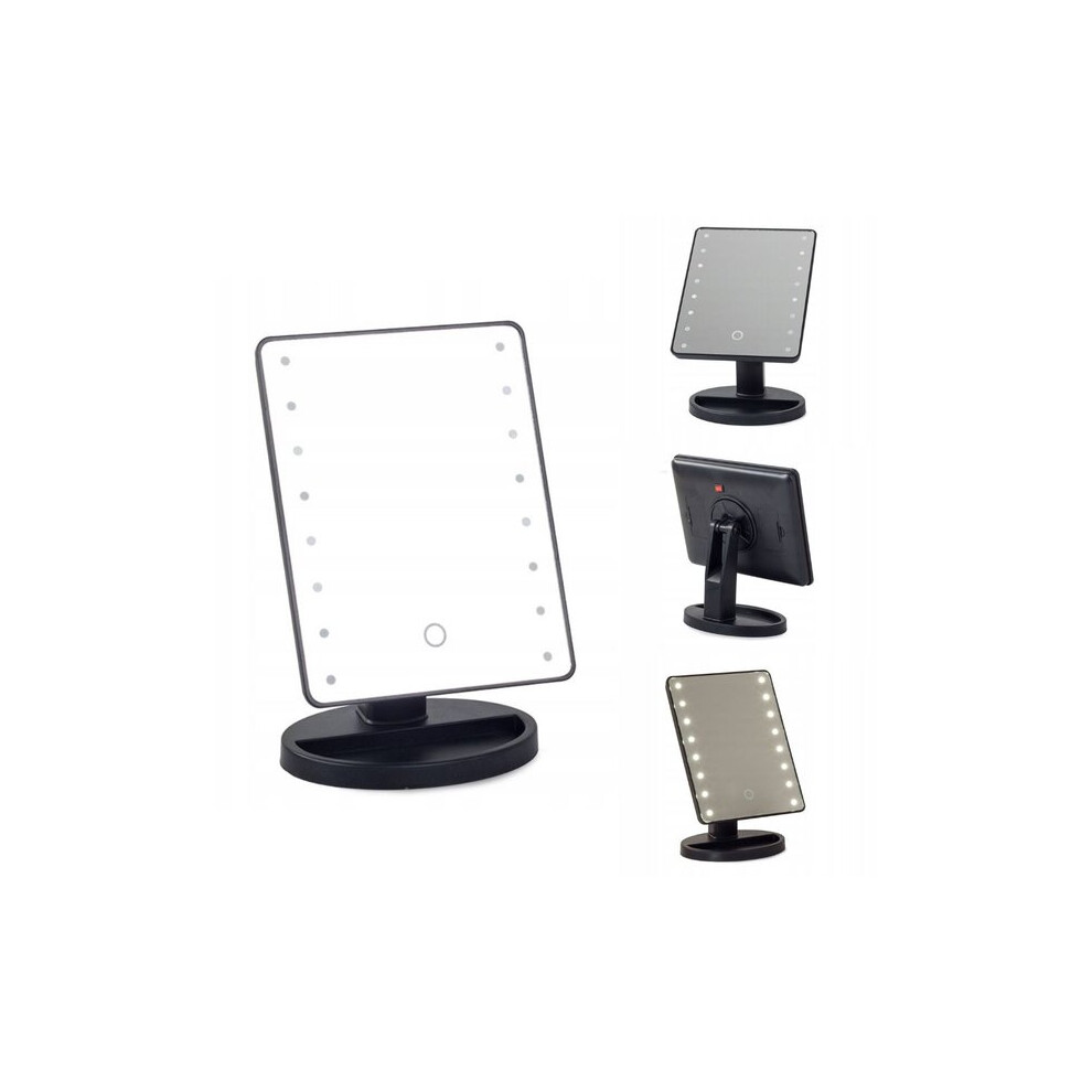 LED Makeup Mirror with Lighting, 180-Degree Rotating, Battery-Powered Cosmetic Mirror