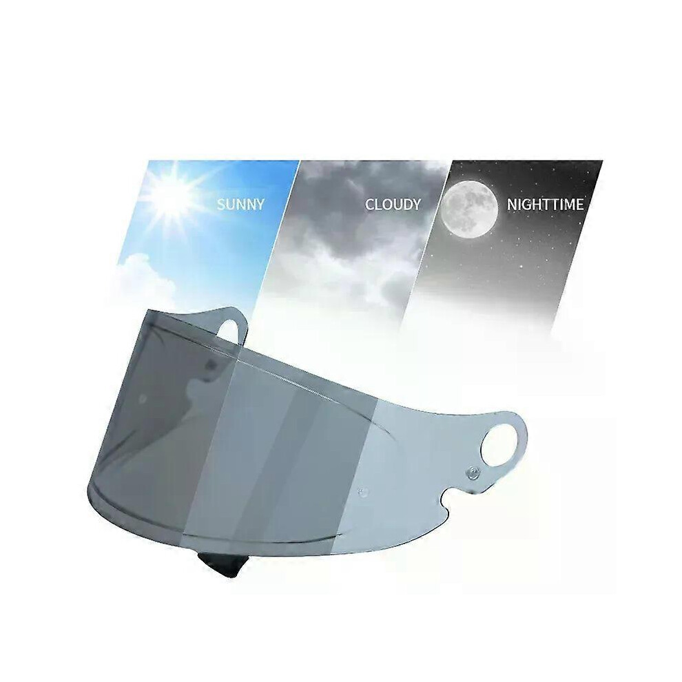 Motorcycle Helmet Lens Compatible With Shoei Glamster Cpb-1V, Photochromic Auto Tint Visor For Full Face Helmets Light/Black 6966168002475