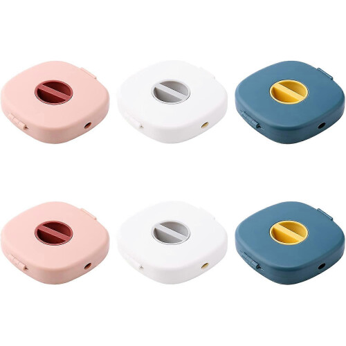 Cable Organiser 6 Pack, Retractable ABS Plastic Portable Storage Box for USB and Data Cable Management