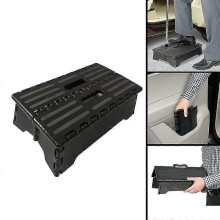 Klappbarer Tritthocker, Tragkraft 136 kg, rutschfest, tragbar, für Auto, Badewanne oder Türrahmen