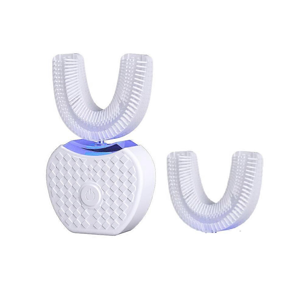 U-Shaped Automatic Electric Toothbrush for Adults 360 Degree Oral Cleaning Teeth Whitening Silicone Bristles IPX7 Waterproof Wireless Rechargeable