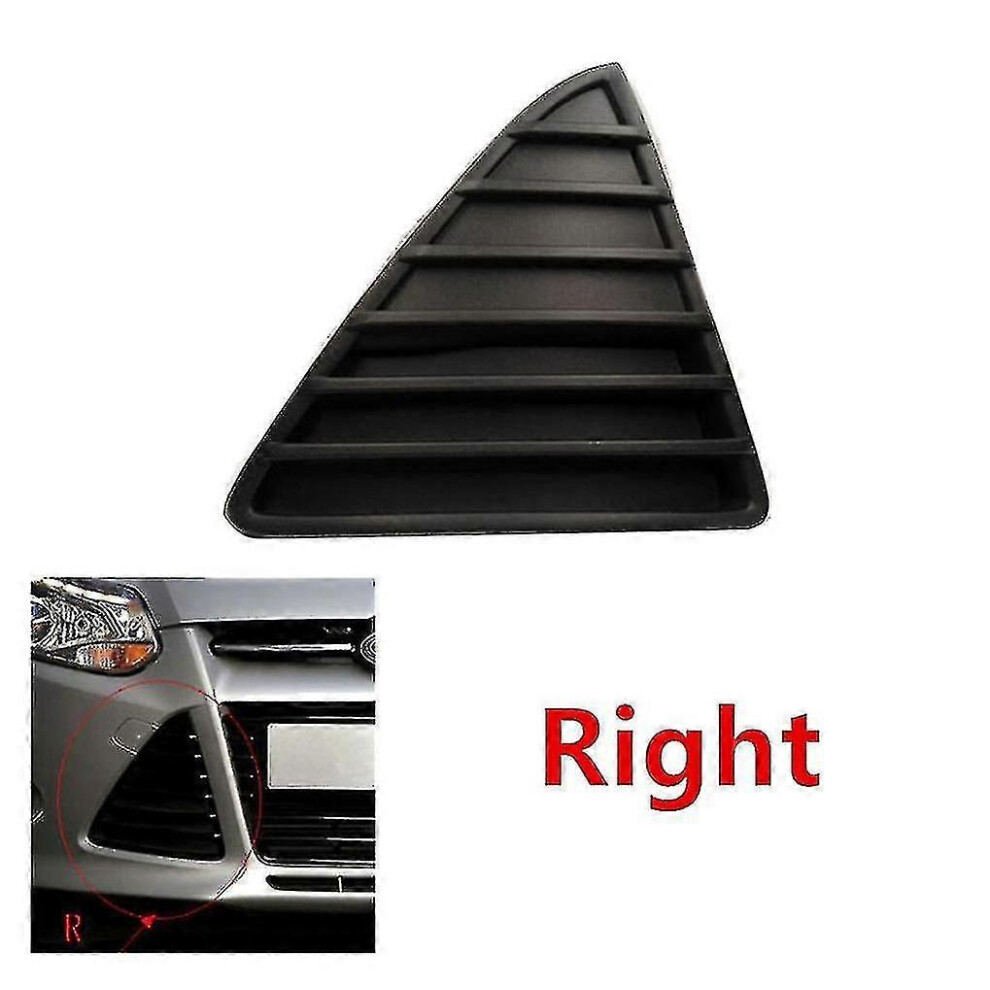 Right Front Bumper Triangle Grill Cover Compatible With Focus 3 2012-2014 Abs Oe Bm51-17K946 1718736 Black 6966168012146