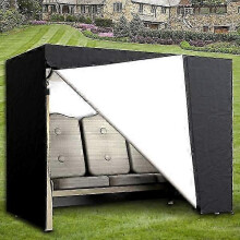 Wasserdichte Schutzhülle für Gartenschaukeln kompatibel mit meisten 3-Sitzer-Modellen, UV-beständig, reißfest, 220x125x170 cm
