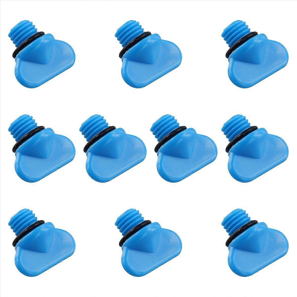 Water Drain Plug Compatible With Glm 13992, Sierra 18-4226, Mallory 9-41203, Mercruiser, 10-Pack, Plastic Blue 6966168125556