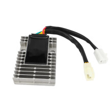 Motorcycle Regulator Rectifier Compatible with KYMCO Downtown People Quannon Xciting 14.5V DC Output with Improved Heatsink, Wire Adapter Included