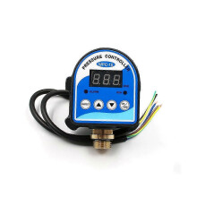 Waterdrukschakelaar compatibel met huishoudelijke drukverhogingspompen, IP65 waterdicht, stil en gemaakt van kunststof.