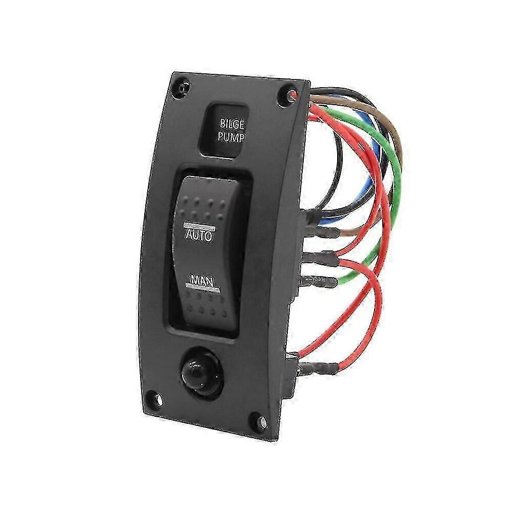 Bilge Pump Switch Panel Ip66 Waterproof 12-24V Dc 20A Marine Control With Circuit Breaker 6966168002772