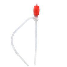 Manual Plastic Oil Pump 10L/min for Car Fuel Tank Liquid Transfer, Red & White