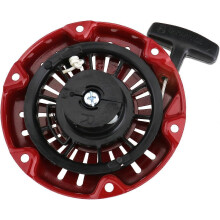 Terugslagstarter compatibel met Honda GX100-motor, rode kunststof en metalen behuizing, 1 stuk