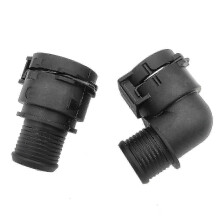 Heizungseinlassschlauch-Anschlussstecker, 1 Set, kompatibel mit Opel Mokka, Sonic, Tracker, Encore, schwarzer Kunststoff, 95089363, 95089364