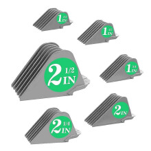 Haartrimmer opzetstukken 6 stuks, compatibel met Wahl Full Size trimmers 32-64mm, extra lang, grijs plastic, voor thuisgebruik.