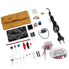 LM317 Adjustable Regulated Power Supply DIY Kit with Signal Generator & Buzzer, AC 220V EU Plug, for Circuit Testing & Electronic Assembly