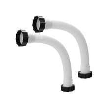 Zwembadfilterpompslang, 2 stuks, compatibel met 1,5 inch aansluiting, met draaiknop voor bovengrondse zwembaden