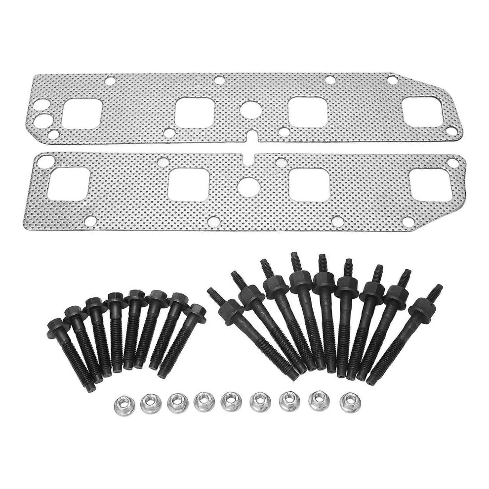 Exhaust Manifold Gasket Bolts Studs Kit Compatible With Dodge Ram Chrysler Jeep V8 5.7L Oe 53013943Aa Left And Right Set 6966168143796