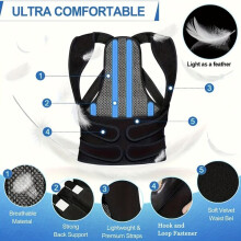 Cintura correttiva posturale unisex, supporto lombare leggero per ufficio e sport