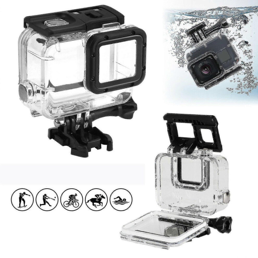 Waterproof Camera Protective Case Compatible With Gopro Hero 7 6 5 Hd 2018 Ip68 45M Underwater For Diving Surfing Snorkeling Black 6966168143536
