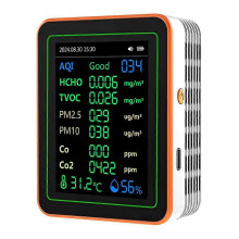 Luftqualitätsmonitor 12-in-1 zur Messung von PM2.5, PM10, CO2, Formaldehyd, Temperatur und Luftfeuchtigkeit mit TFT Display