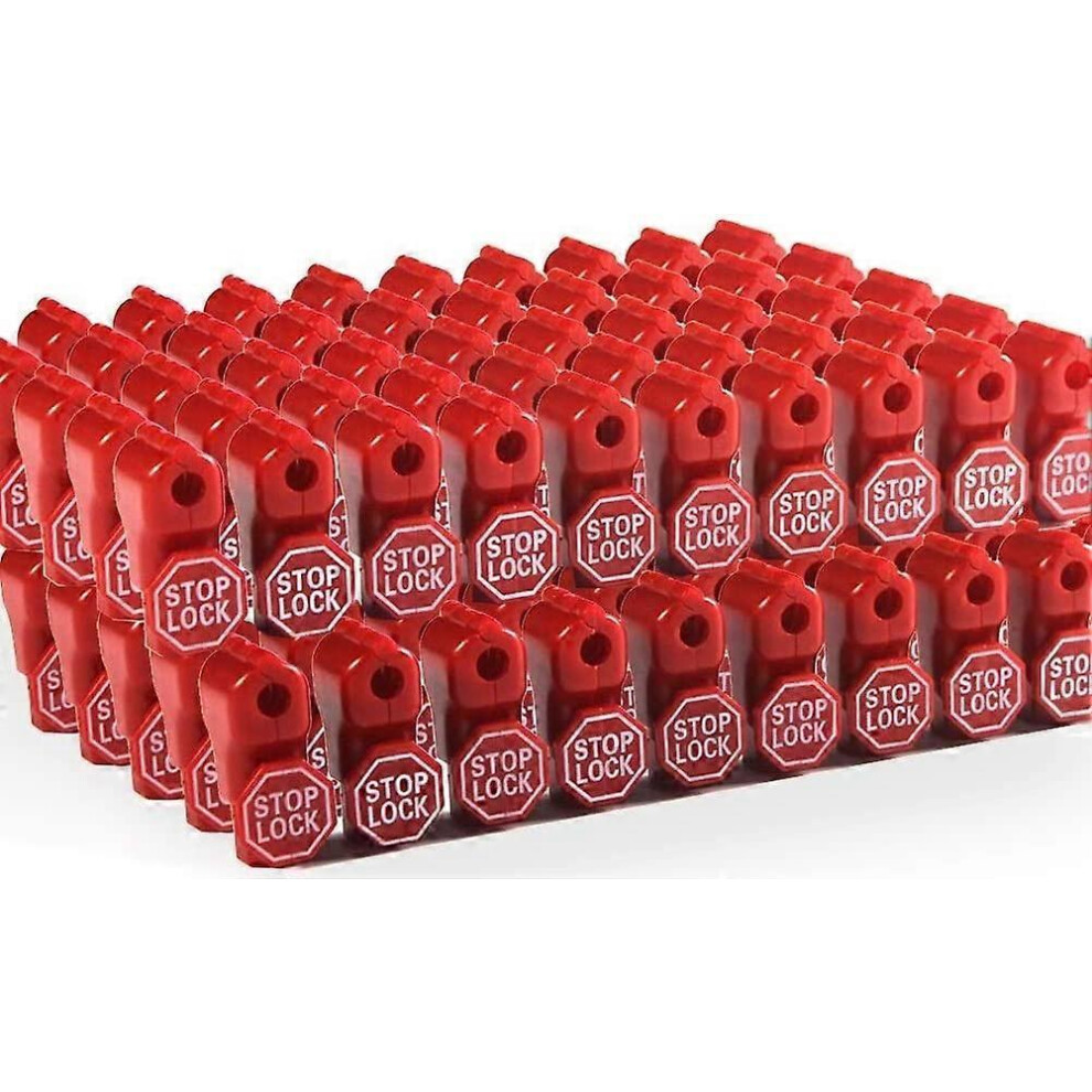 Anti Sweep Theft Stop Locks 50 Pack 7Mm Red For Retail Shop Display Hook Security Magnetic Unlock (Tool Not Included) 6966168141839