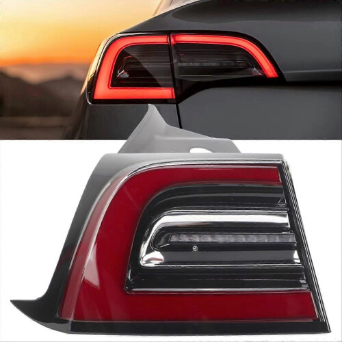 Tail Light Assembly Compatible with Tesla Model 3 2017-2020 Left Rear Bumper Brake Light