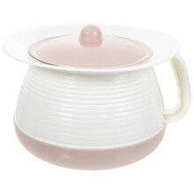 Adult Chamber Pot Portable Urine Pot with Lid Odor Isolation Plastic for Elderly Pregnant Adults Children Home Car Travel 20.8x20.8x15.5cm 1 Pack