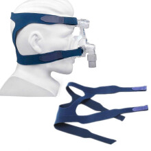 Vervangende hoofdband voor CPAP-apparaten, compatibel met Respironics Resmed Resmart, ademend Lycra-materiaal met vier bevestigingspunten