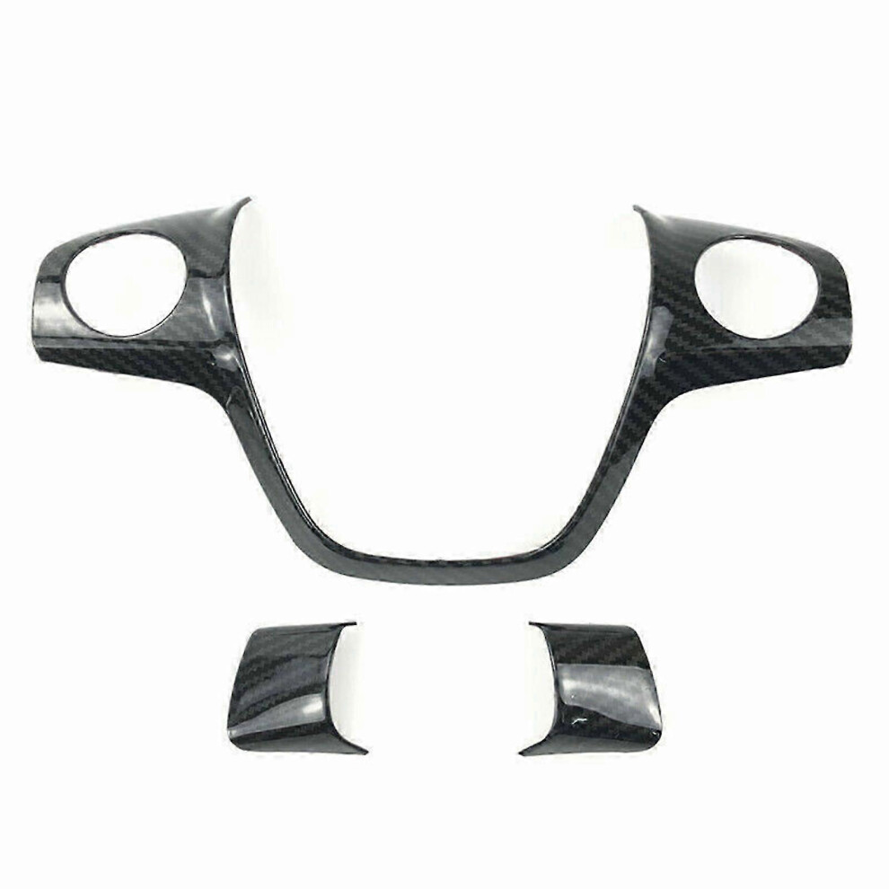 Steering Wheel Trim Compatible With Ford Focus Escape Kuga C-Max Carbon Fiber Print 3-Piece Set 6966168009740
