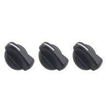 Schwarzer Drehknopf zur Drehzahlregelung des Heizungs-/Klimaanlagengebläses, kompatibel mit Jeep Wrangler TJ (1999–2006), 3er-Pack, ABS-Material