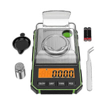 Digitale Milligrammwaage, 50 g Kapazität, 0,001 g Genauigkeit mit Tara-Funktion, LCD-Display und Kalibriergewicht