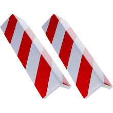 Self-Adhesive Garage Corner Protector, 40 x 15 cm Red White Striped Foam, Bump and Scratch Resistant for Car Doors