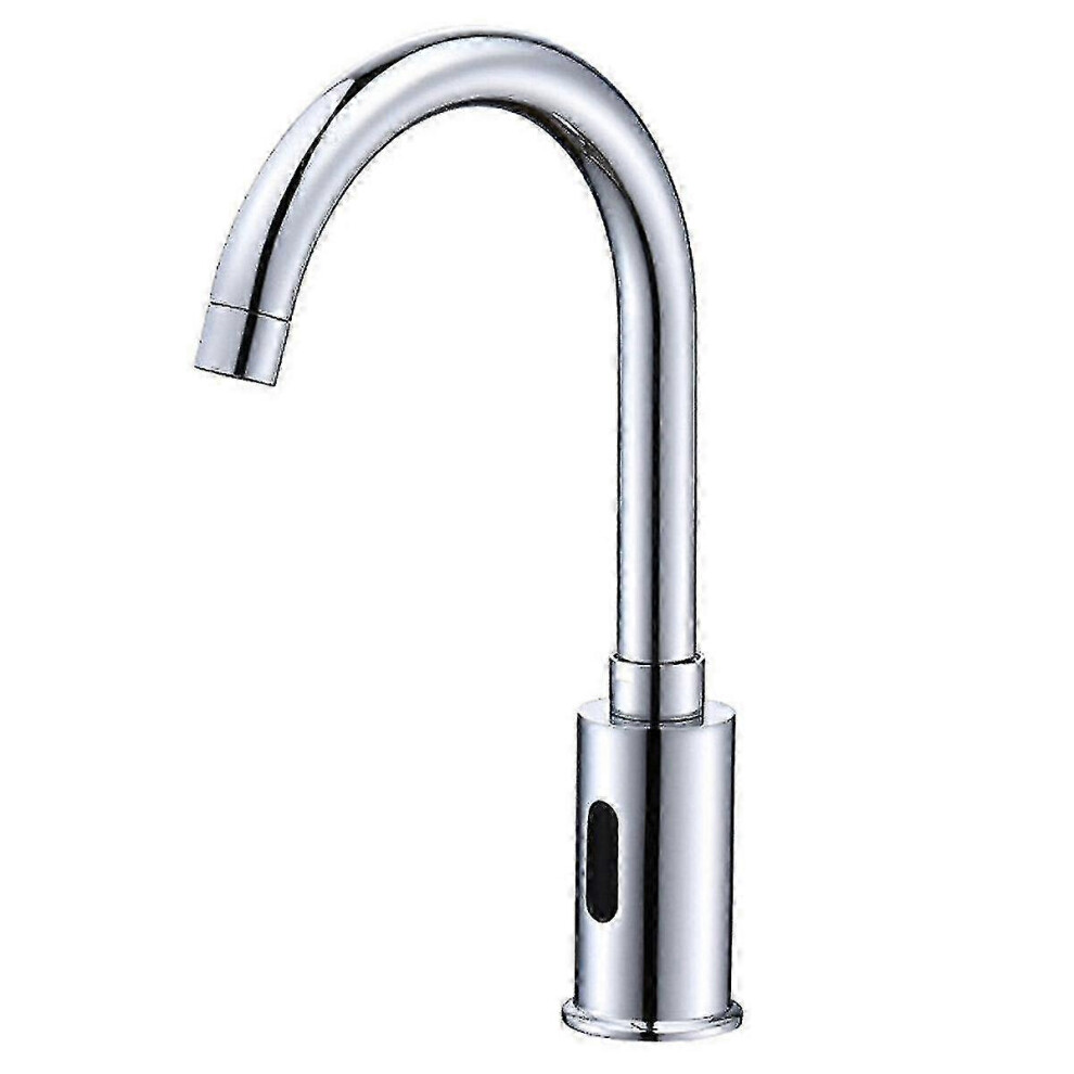 Automatic Infrared Sensor Touchless Sink Faucet, Chrome Plated Brass Deck Mounted Single Hole, 10-15Cm Sensing Distance, G1/2 Pipe Diameter 6966168010616