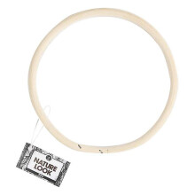 Bambusring, 15,3 cm Durchmesser, leicht lackiert, für die Herstellung von Traumfängern, Taschenhenkel aus Leinen-Baumwolle, Bastelprojekte