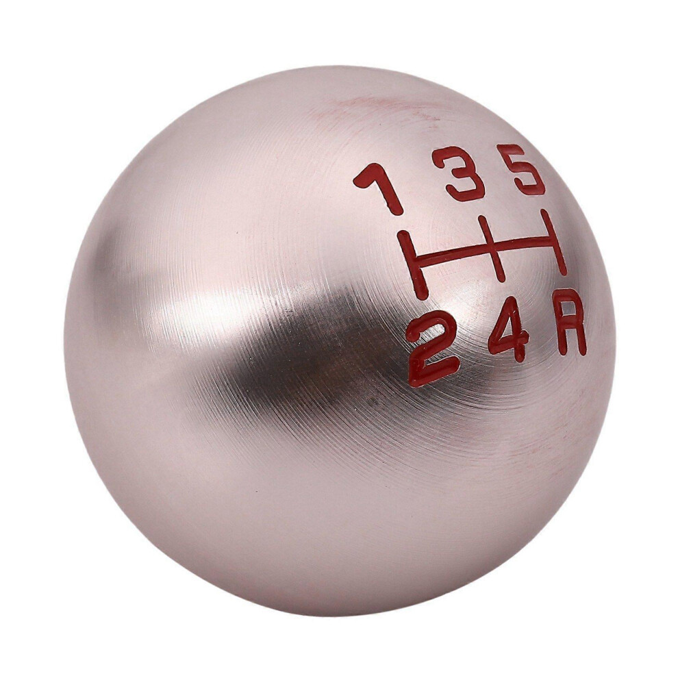 Automotive Aluminum 5-Speed Jdm Spherical Shift Knob M10 X 1.5 Thread Compatible With Feicheng Fd2 Fn2 Silver 6966168017608