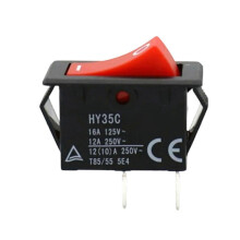 Rocker Switch HY35C 2 Pin ON OFF 125V 16A 250V 12A Portable PVC for Household and Industrial Electrical Applications