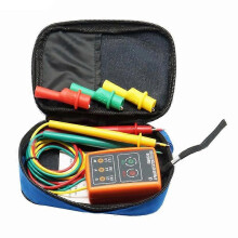 Testeur de séquence triphasé 60 V-600 V CA 20 Hz-400 Hz, indicateur sonore à LED, avec pinces et pochette de transport TD-LED02